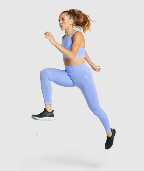 Damske Legíny Gymshark Adapt Animal Seamless Svetlo Modre | OU6208973